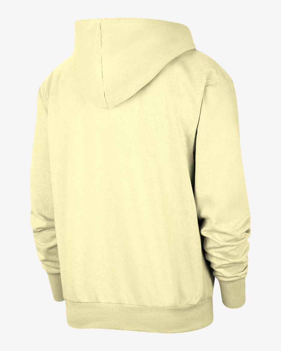 2024 Official Nike Cream Color Lakers Nike Pullover Hoodie